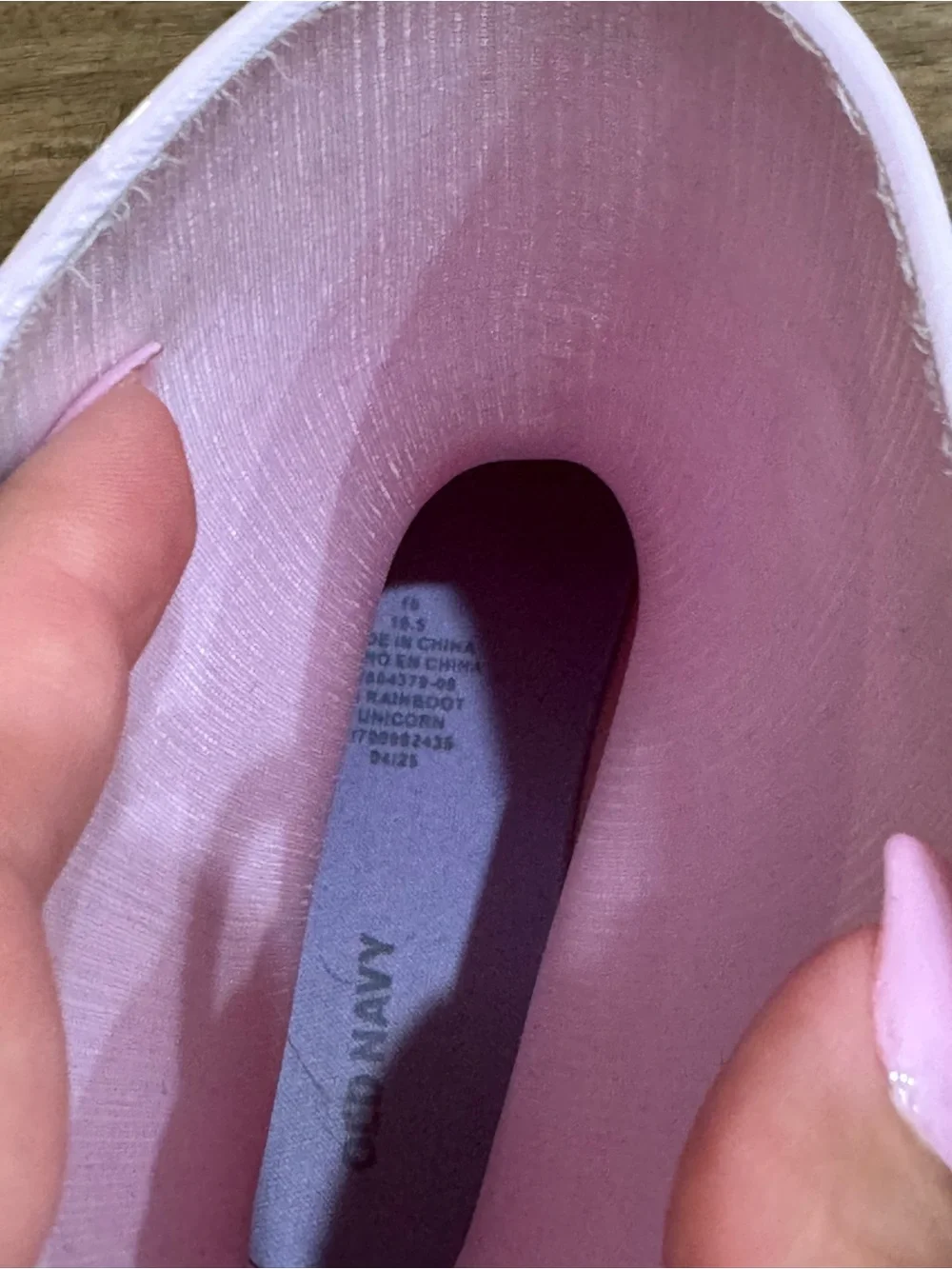Old Navy Girls Lavender Unicorn Rain Boots